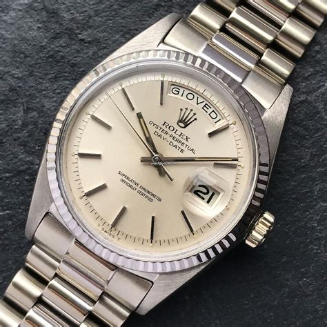 rolex 1803 white gold for sale|rolex 1803 day date.